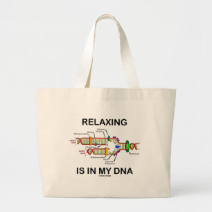 Bolsa Tote Grande Relaxar está em meu ADN (a réplica do ADN)