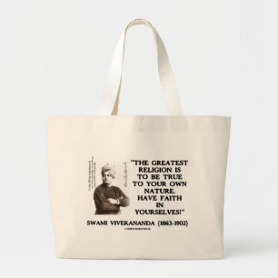 Bolsa Tote Grande Religião de Vivekananda do Swami a grande seja f