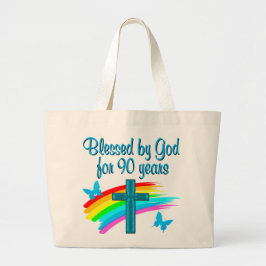 BOLSA TOTE GRANDE RELIGIOSO COM 90 ANOS