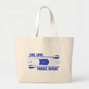 Bolsa Tote Grande Repetição de Paddle de Amor ao Vivo