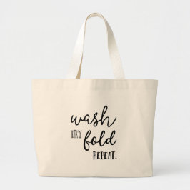 Bolsa Tote Grande Repetição seca da dobra da lavagem, o grande