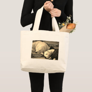 Bolsa Tote Grande Resgatando Cães - Saco de Tote Grande