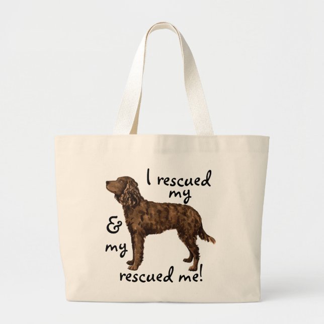 Bolsa Tote Grande Resgate American Water Spaniel (Frente)