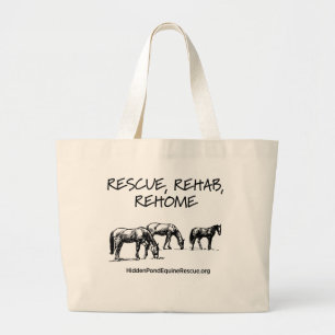 Bolsa Tote Grande Resgate de HPF, Rehab, Rehome Jumbo Tote Bag