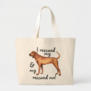 Bolsa Tote Grande Resgate do Red bone Coonhound