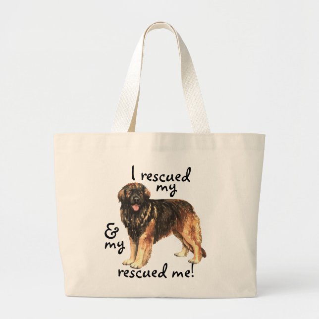 Bolsa Tote Grande Resgate Leonberger (Frente)