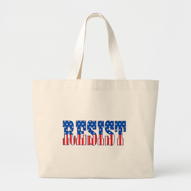 Bolsa Tote Grande Resistir | Estrelas e Estrelas (Frente)