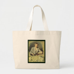 Bolsa Tote Grande Retrato branco da casa de Eleanor Roosevelt