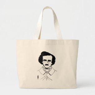 Bolsa Tote Grande Retrato de Edgar Allan Poe