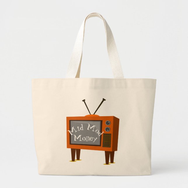 Bolsa Tote Grande Retron Console TV do Rabbit Ears (Frente)