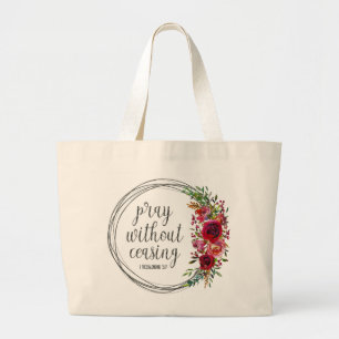 Bolsa Tote Grande Rezar Sem Cessar