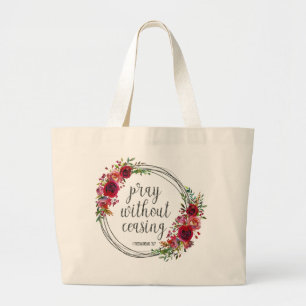 Bolsa Tote Grande Rezar Sem Cessar