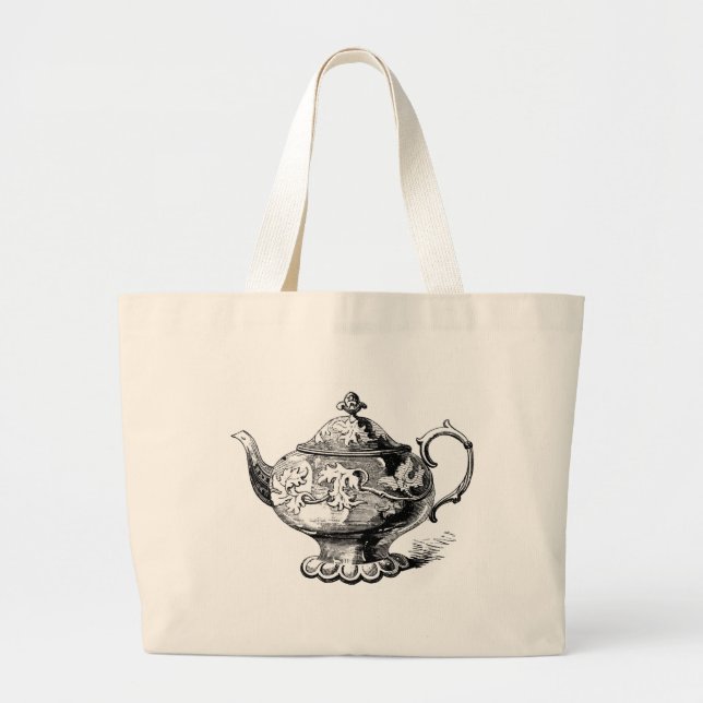 Bolsa Tote Grande Rico Victorian Teapot Totebag (Frente)