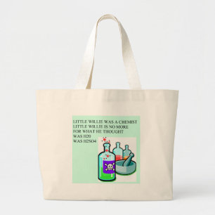 Bolsa Tote Grande rima pequena de willie da química