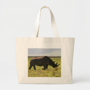 Bolsa Tote Grande Rinoceronte preto - saco