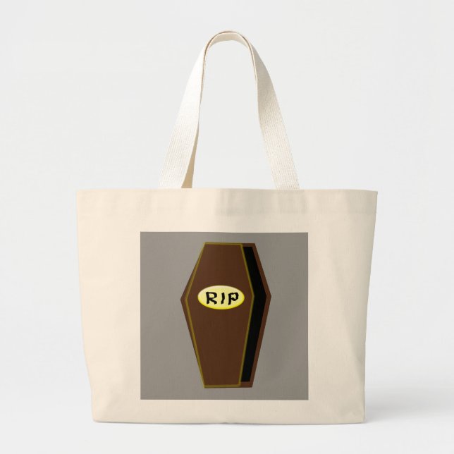 Bolsa Tote Grande RIP Halloween Coffin Of Doom Tote Bag (Frente)