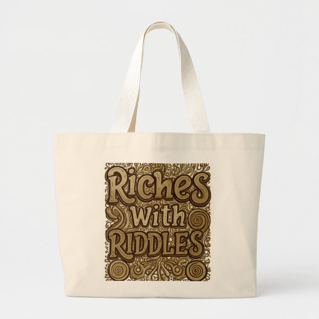 Bolsa Tote Grande Riquezas com Riddles (Frente)