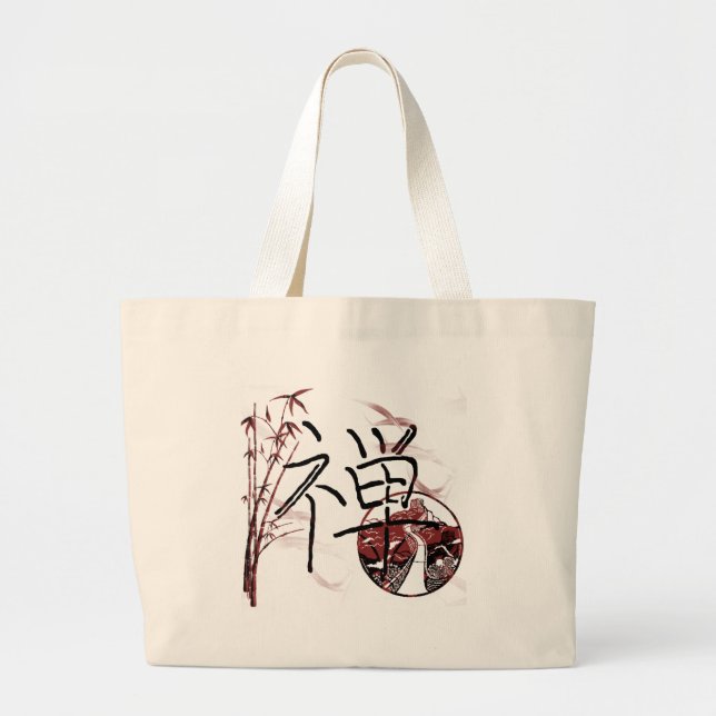 Bolsa Tote Grande Riyah-Li projeta o zen (Frente)
