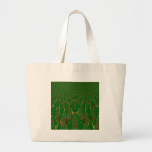 Bolsa Tote Grande Robôs Verdes