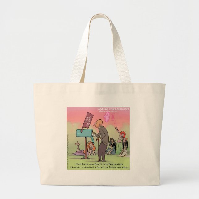 Bolsa Tote Grande Rock And Roll Fred Divertido (Frente)