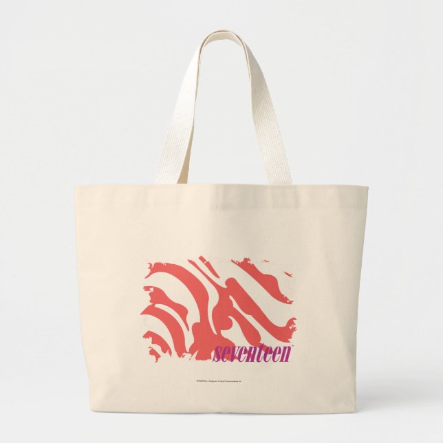 Bolsa Tote Grande Rosa 4 da zebra (Frente)