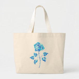 Bolsa Tote Grande Rosa Azul Ardente