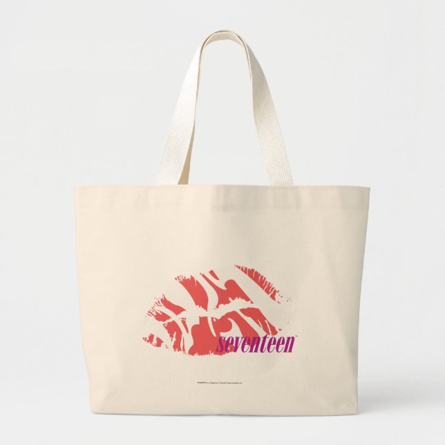 Bolsa Tote Grande Rosa da zebra (Frente)