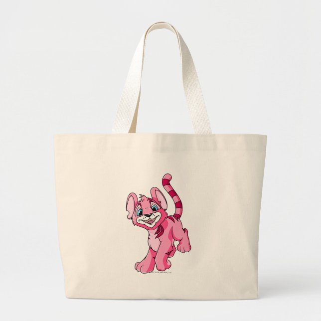 Bolsa Tote Grande Rosa de Kougra (Frente)