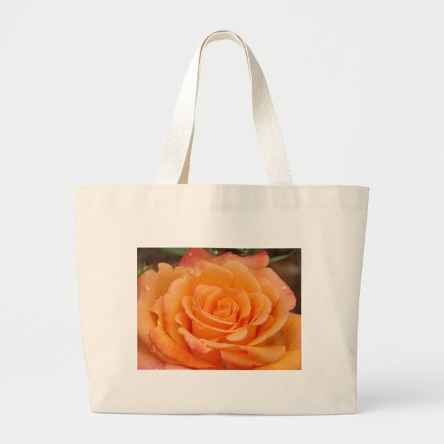 Bolsa Tote Grande Rosa laranja (Frente)