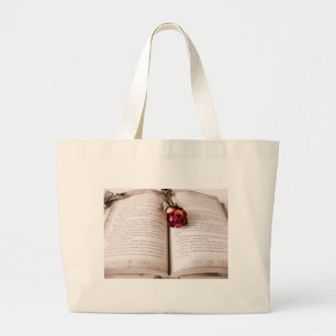 Bolsa Tote Grande Rosa na bíblia