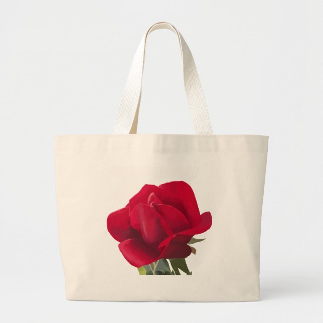 Bolsa Tote Grande Rosa rouge - Rosa vermelha (Frente)
