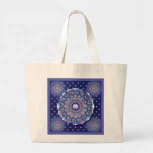 Bolsa Tote Grande Rosace Azul
