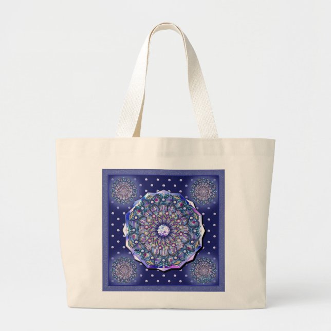 Bolsa Tote Grande Rosace Azul (Frente)