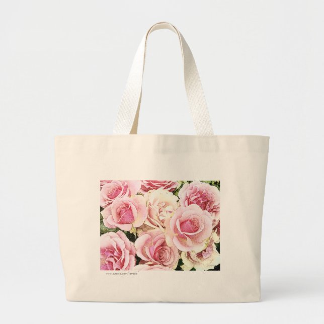 Bolsa Tote Grande Rosas (Frente)