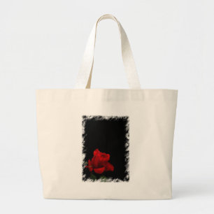 Bolsa Tote Grande Rosas são vermelhos