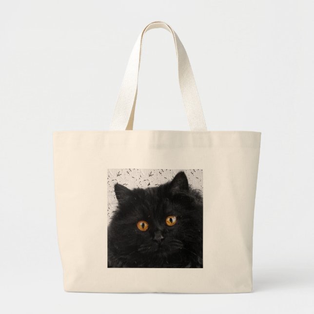 Bolsa Tote Grande Rosto Persa Preto (Frente)