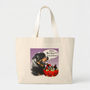 Bolsa Tote Grande Rottweiler Halloween Candy