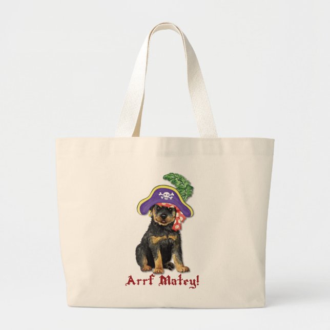 Bolsa Tote Grande Rottweiler Pirate (Frente)