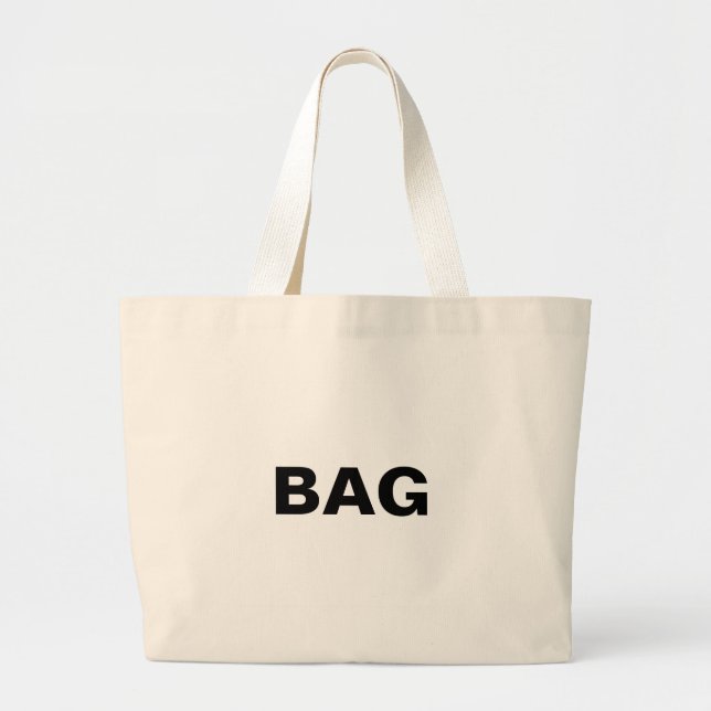 Bolsa Tote Grande Rótulo de Item Genérico (Frente)