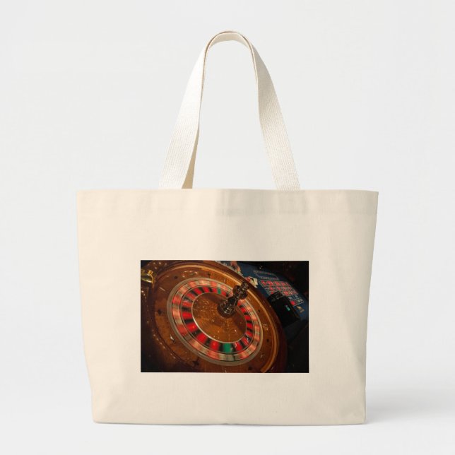 Bolsa Tote Grande Roulette Game Money Casino Las Vegas (Frente)