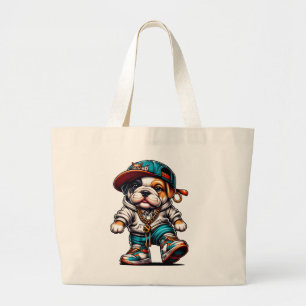 Bolsa Tote Grande Roupa de rua personalizada jumbo de cachorrinho Bu