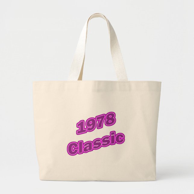 Bolsa Tote Grande Roxo 1978 clássico (Frente)