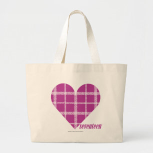 Bolsa Tote Grande Roxo 2 da xadrez