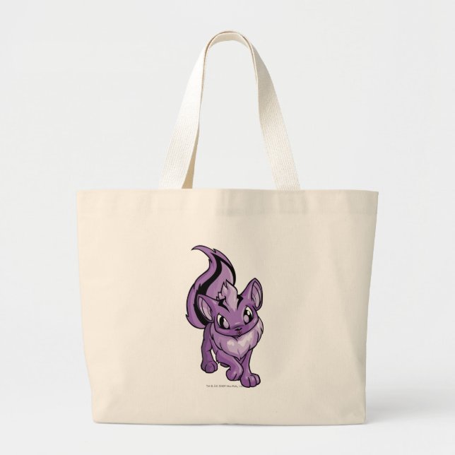Bolsa Tote Grande Roxo de Xweetok (Frente)