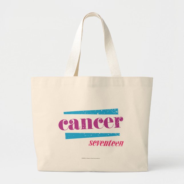 Bolsa Tote Grande Roxo do cancer (Frente)
