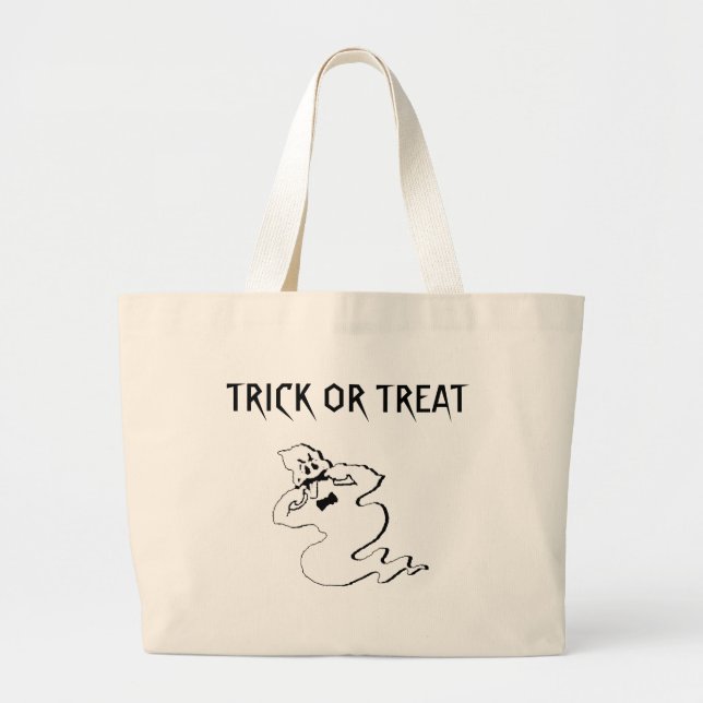 Bolsa Tote Grande Rude Ghost - Trick ou Tratar (Frente)