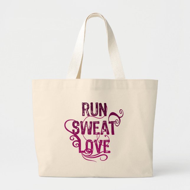 Bolsa Tote Grande Run Sweat Love (Frente)
