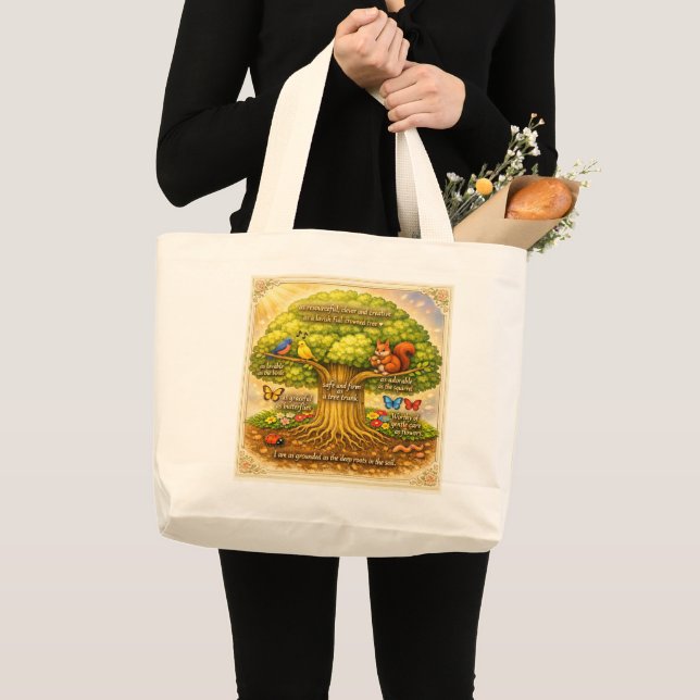 Bolsa Tote Grande Sabidamente enraizado (Frente (produto))
