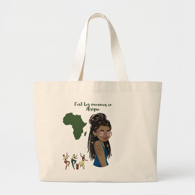 Bolsa Tote Grande Sac fourre -tout Afrique  (Frente)