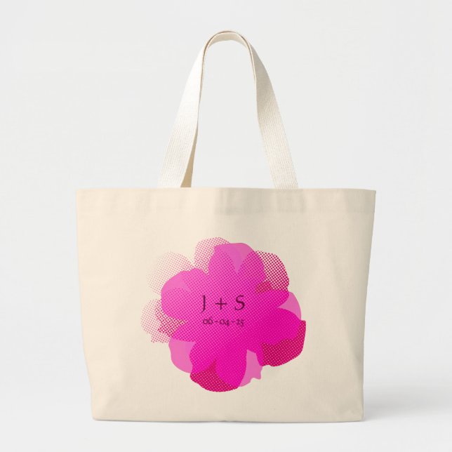 Bolsa Tote Grande Sac Fourre-tout Jumbo Popflower Rose (Frente)